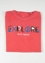 Load image into Gallery viewer, EXPLORE  NORTH DAKOTA YOUTH TEE  100% COTTON
